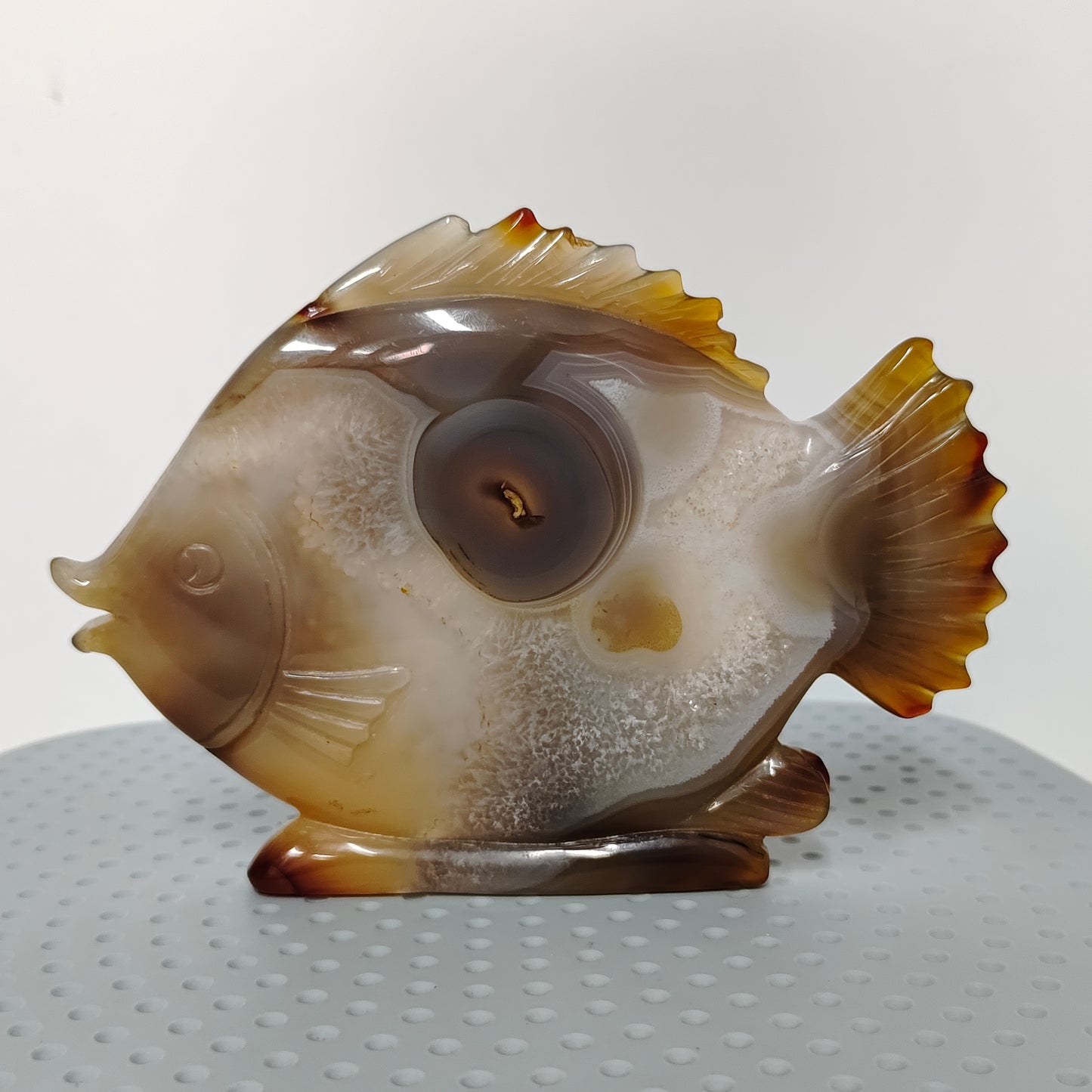 Drusy agate fish
