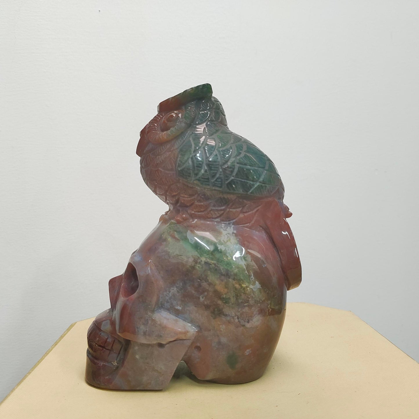 Ocean Jasper Owl & Skull