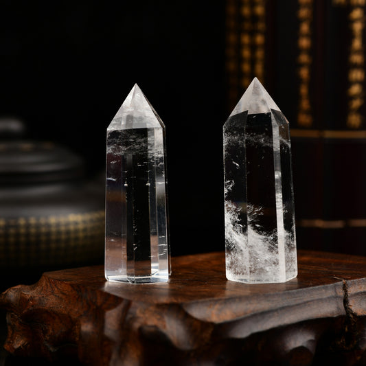 Clear quartz tower-live