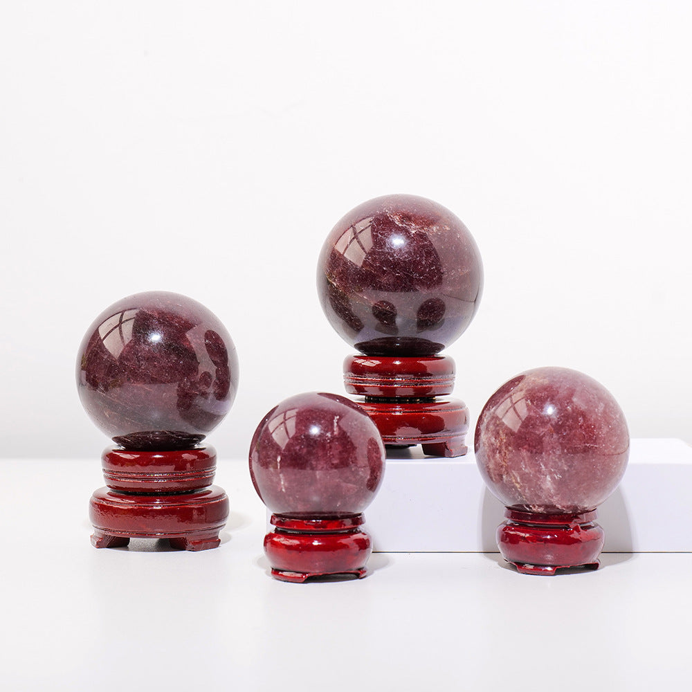 Strawberry Quartz Sphere-live