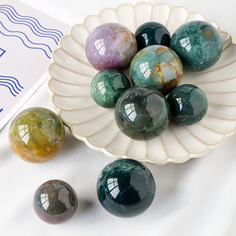 Ocean jasper sphere-live