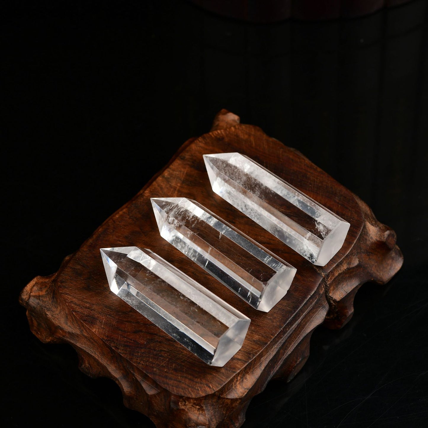 Clear quartz tower-live