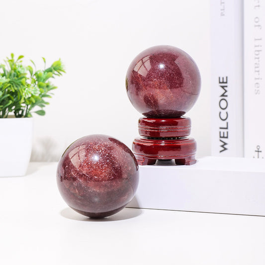 Strawberry Quartz Sphere-live