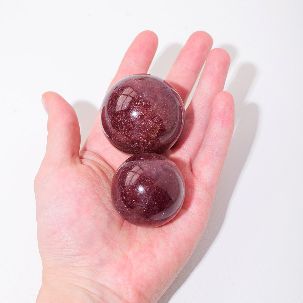 Strawberry Quartz Sphere-live