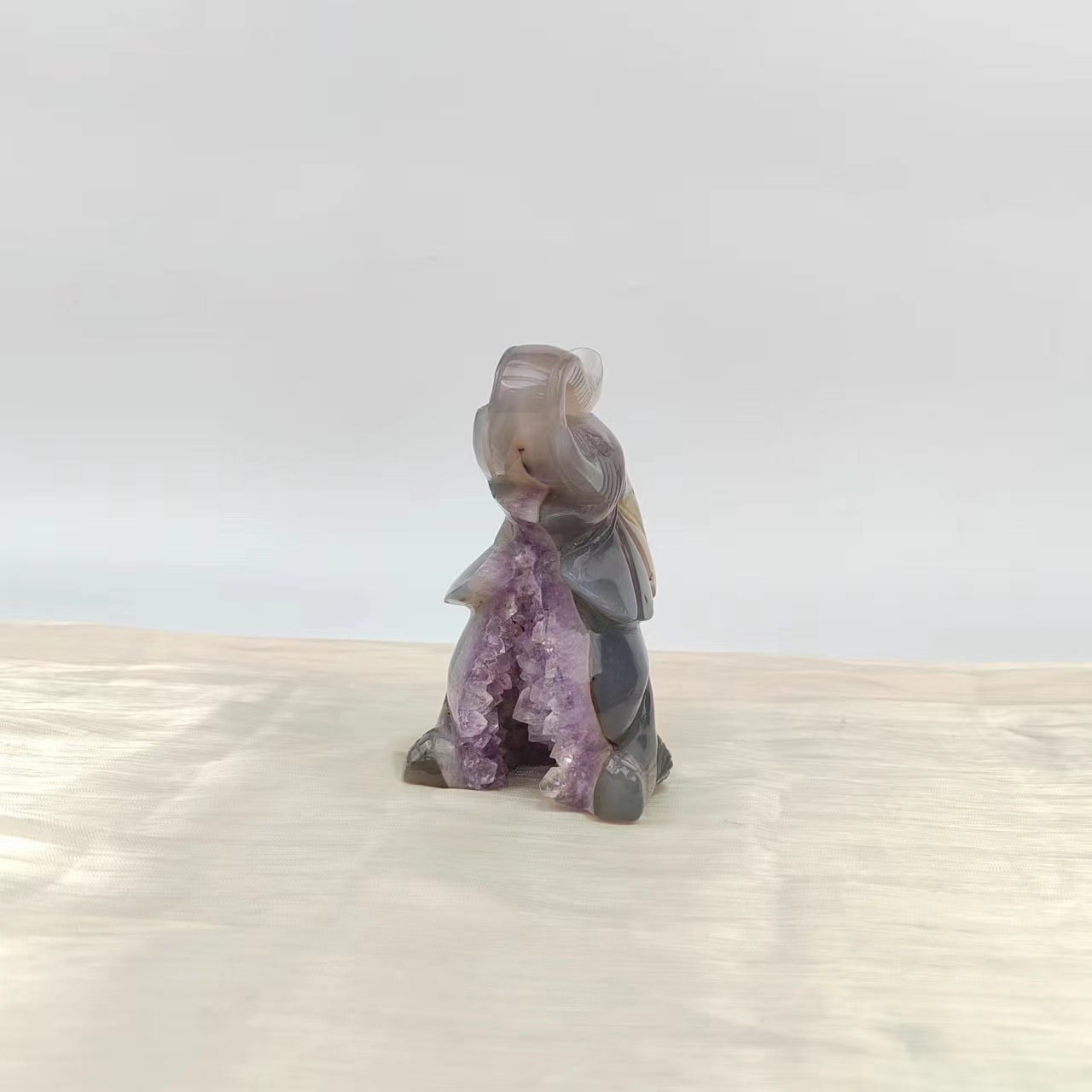 Amethyst druzy agate elephant