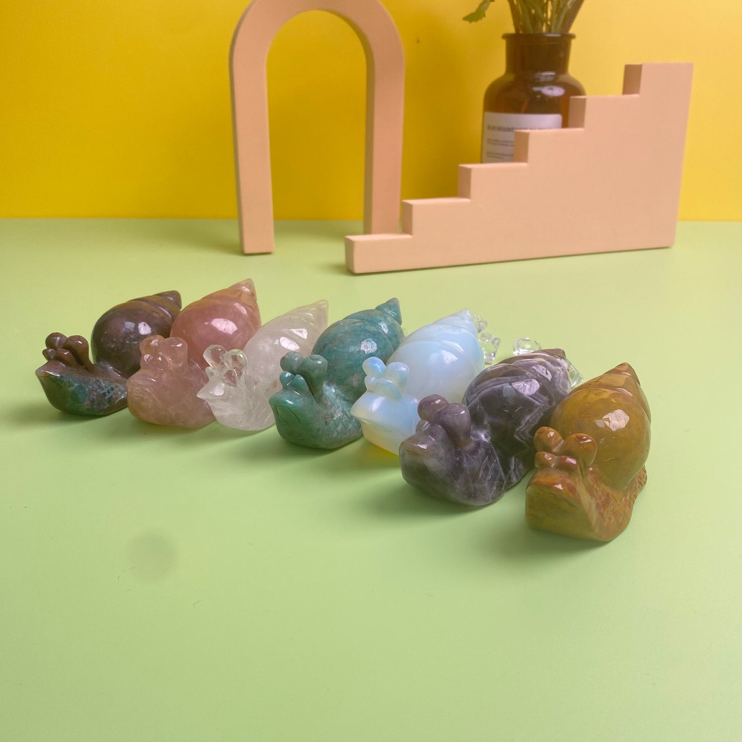 Crystal Snail Carving
