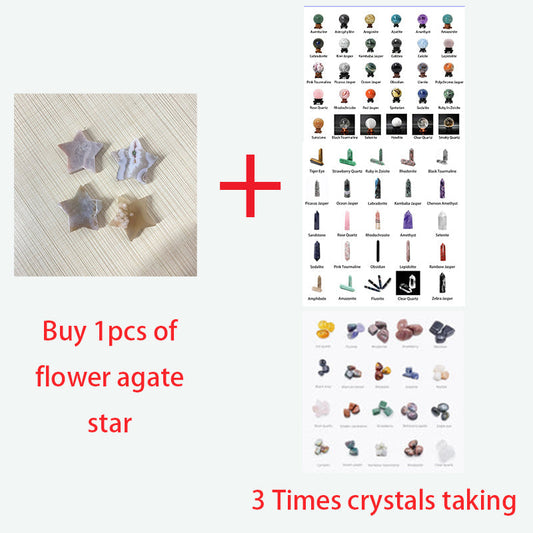 Buy 3 Pieces of Flower Agate Star Get 9 Extra Taking-No.2