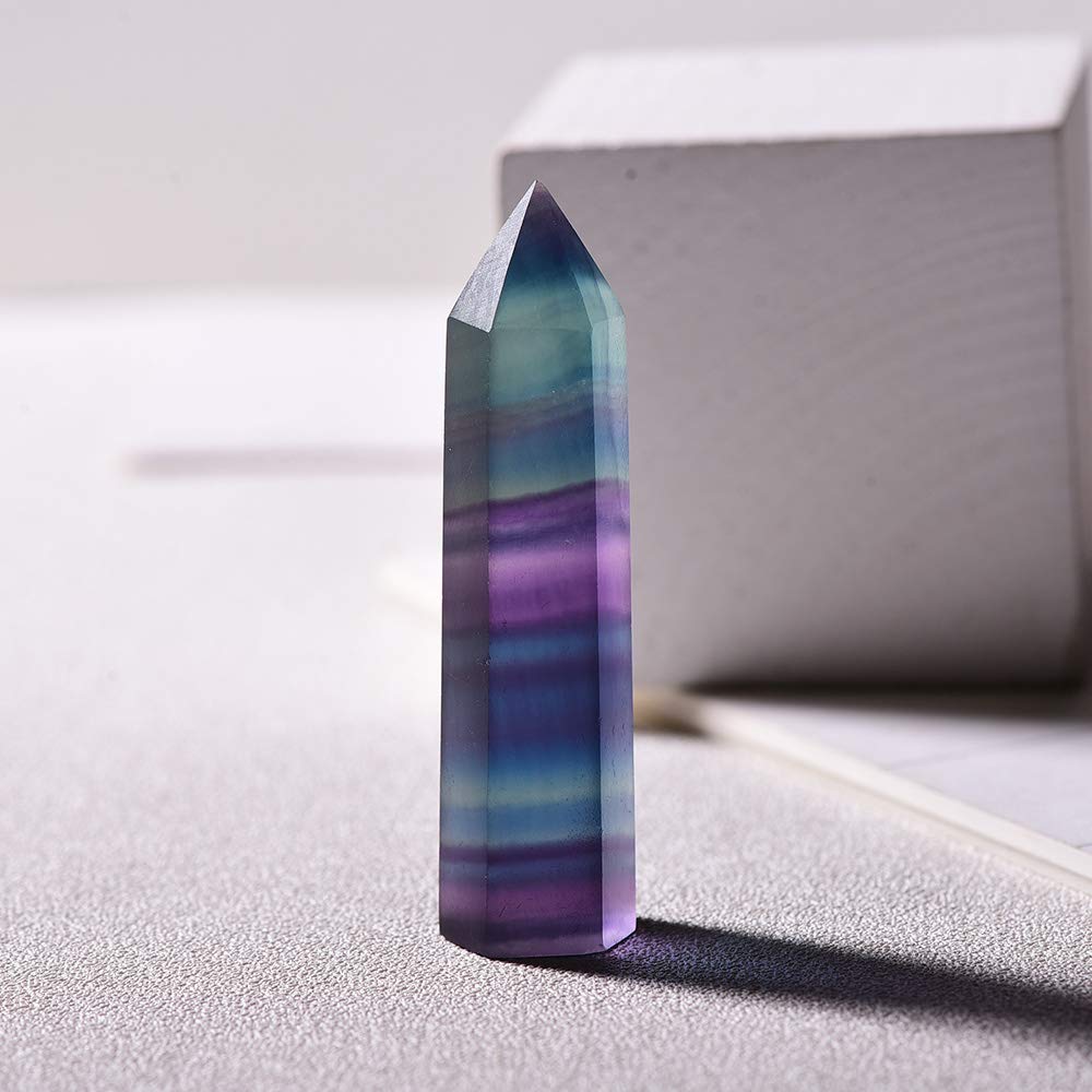 Rainbow fluorite Tower-live