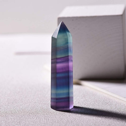 Rainbow fluorite Tower-live