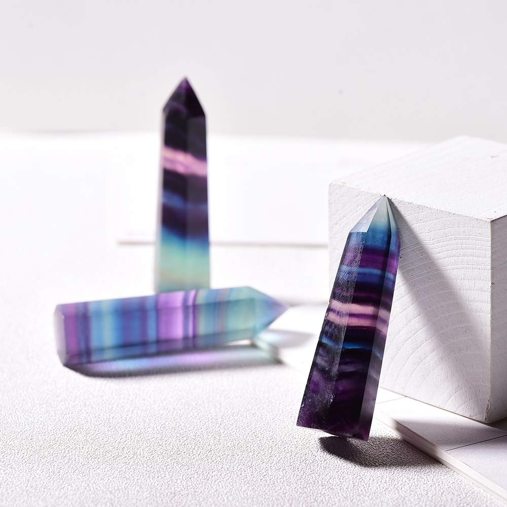 Rainbow fluorite Tower-live