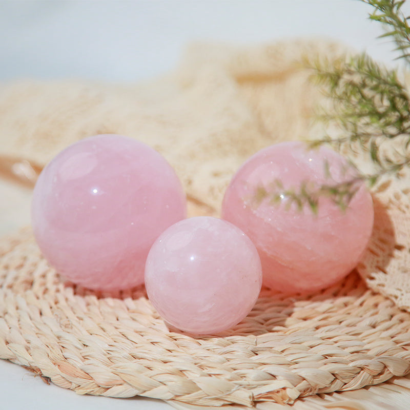 Rose Quartz sphere-live