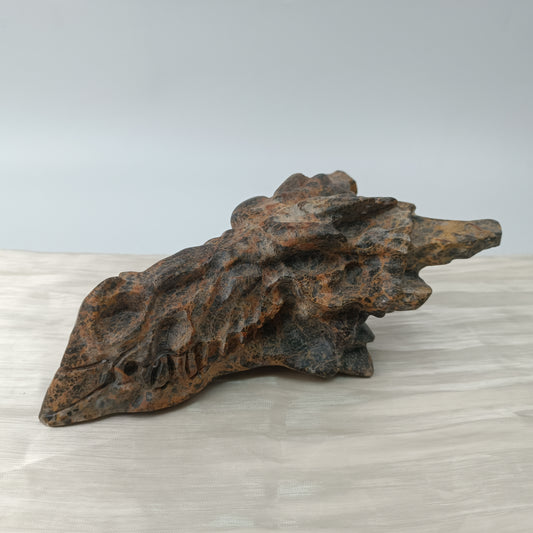 Orange calcite Dragon head