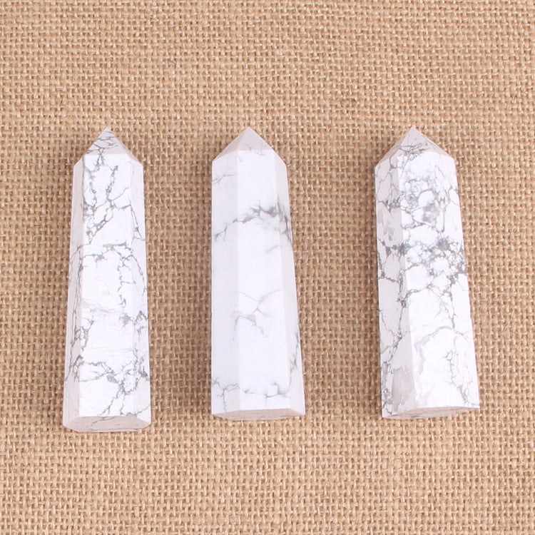 Howlite Tower-live – 7Color Crystals