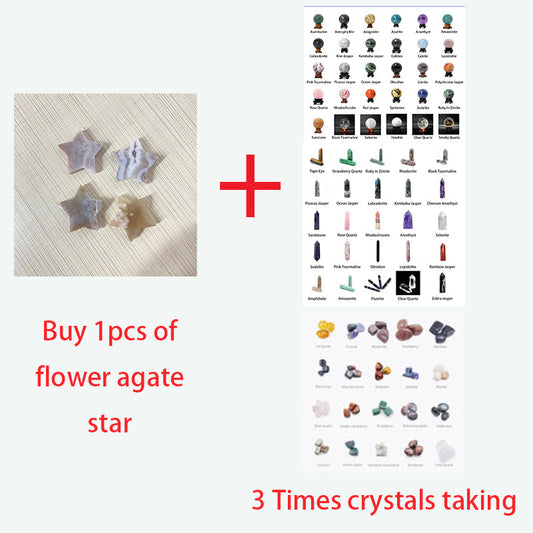 Buy 2 Pieces of Flower Agate Star Get 6 Extra Taking-No.1