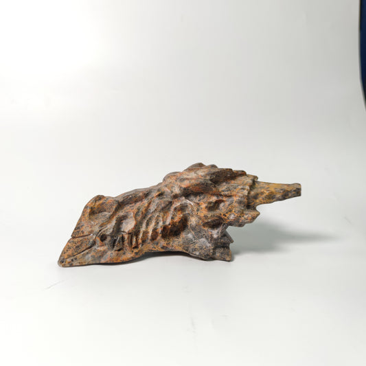 Brown calcite dragon head