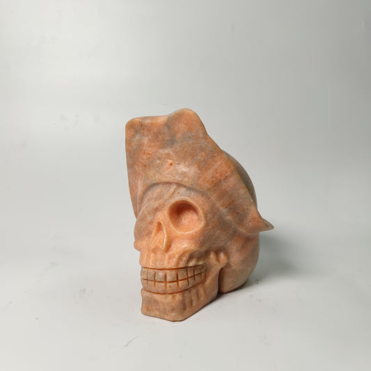 yellow calcite skull